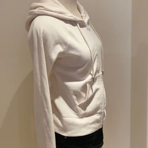 White fleece sweatshirt